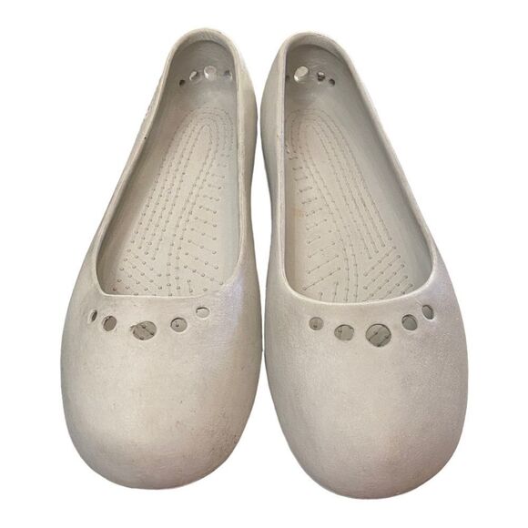 CROCS Prima Ballerina Slip-on Grey Ballet Flats 11 - Picture 4 of 7